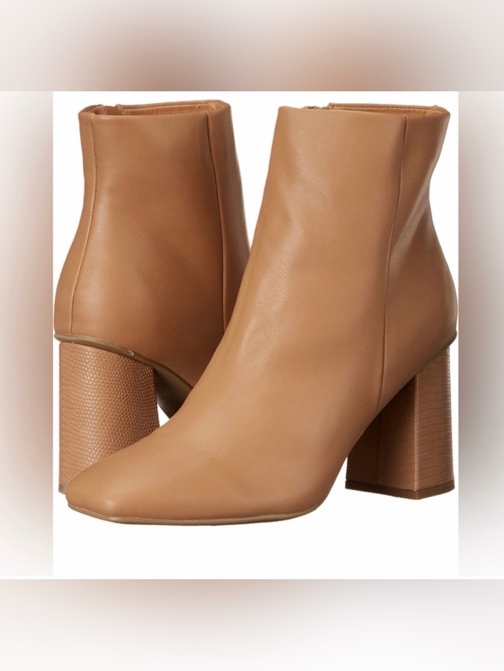 Dolce Vita Moma Nude Tan Block Heel Ankle Booties